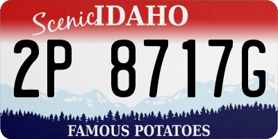 ID license plate 2P8717G