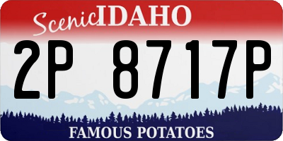 ID license plate 2P8717P