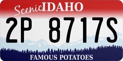 ID license plate 2P8717S