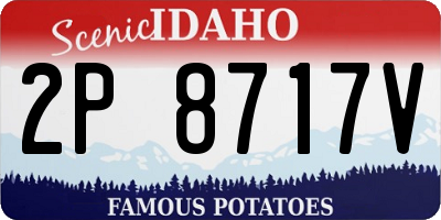 ID license plate 2P8717V