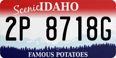 ID license plate 2P8718G
