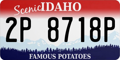 ID license plate 2P8718P