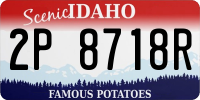 ID license plate 2P8718R