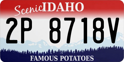 ID license plate 2P8718V