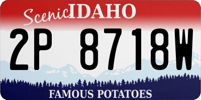 ID license plate 2P8718W