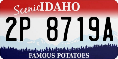 ID license plate 2P8719A