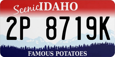 ID license plate 2P8719K