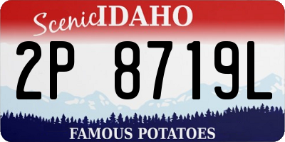 ID license plate 2P8719L