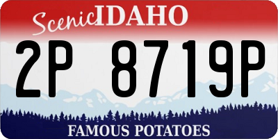 ID license plate 2P8719P