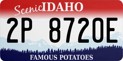 ID license plate 2P8720E