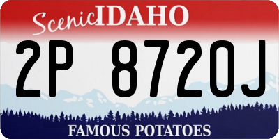 ID license plate 2P8720J