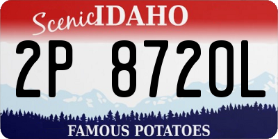 ID license plate 2P8720L