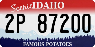 ID license plate 2P8720O