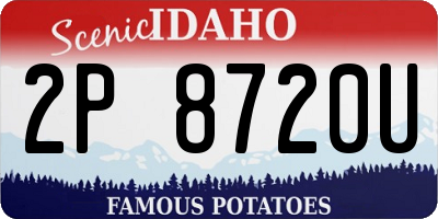 ID license plate 2P8720U