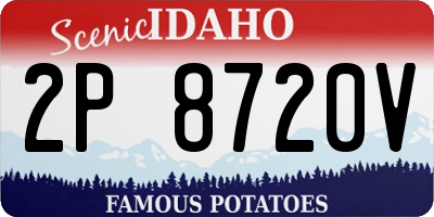 ID license plate 2P8720V