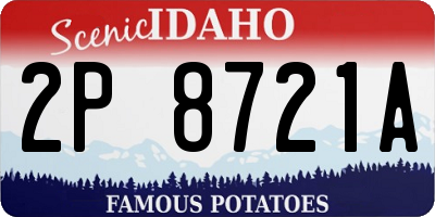 ID license plate 2P8721A