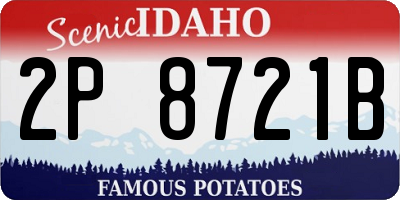 ID license plate 2P8721B