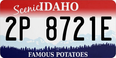 ID license plate 2P8721E