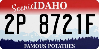 ID license plate 2P8721F