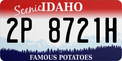 ID license plate 2P8721H
