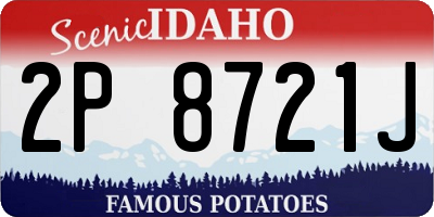 ID license plate 2P8721J