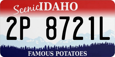 ID license plate 2P8721L