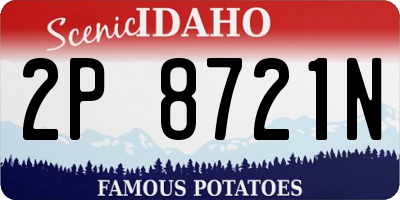 ID license plate 2P8721N