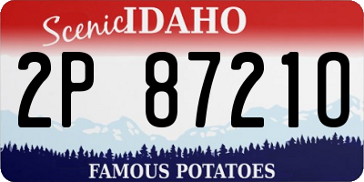 ID license plate 2P8721O