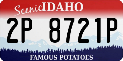 ID license plate 2P8721P