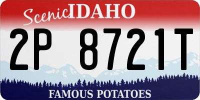 ID license plate 2P8721T