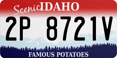 ID license plate 2P8721V