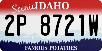 ID license plate 2P8721W