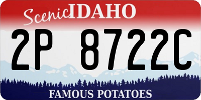 ID license plate 2P8722C