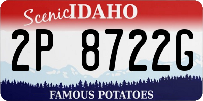 ID license plate 2P8722G