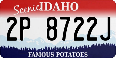 ID license plate 2P8722J