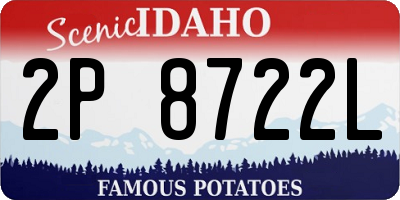 ID license plate 2P8722L