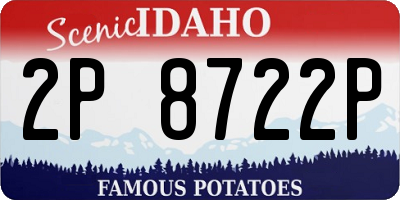 ID license plate 2P8722P