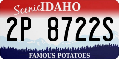 ID license plate 2P8722S