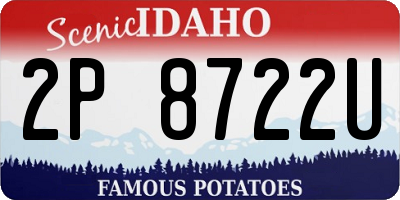 ID license plate 2P8722U