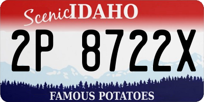 ID license plate 2P8722X