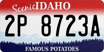ID license plate 2P8723A