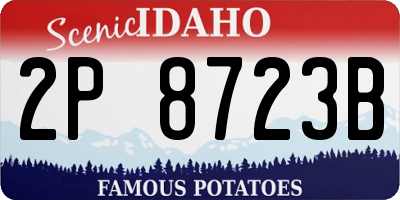 ID license plate 2P8723B