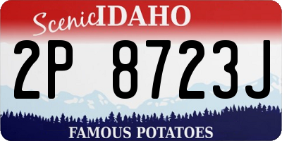 ID license plate 2P8723J