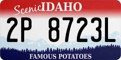 ID license plate 2P8723L