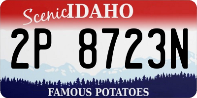 ID license plate 2P8723N