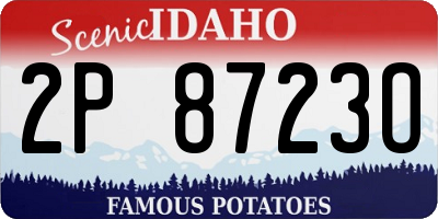 ID license plate 2P8723O