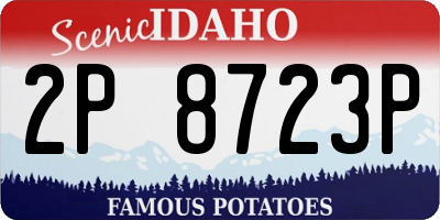 ID license plate 2P8723P