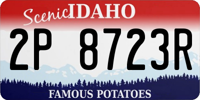 ID license plate 2P8723R