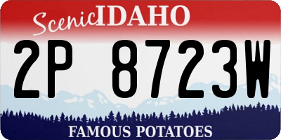 ID license plate 2P8723W