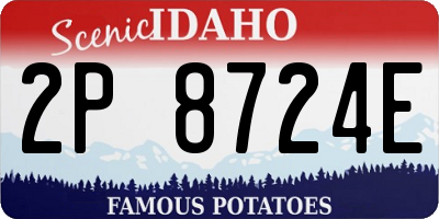 ID license plate 2P8724E